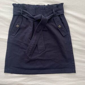 LOFT Dark Blue Paperbag Pocket Skirt